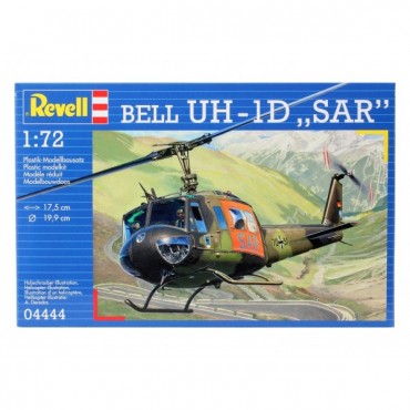 KIT PARA MONTAR REVELL HELICÓPTERO BELL UH-1D SAR 1/72 115 PEÇAS REV 04444